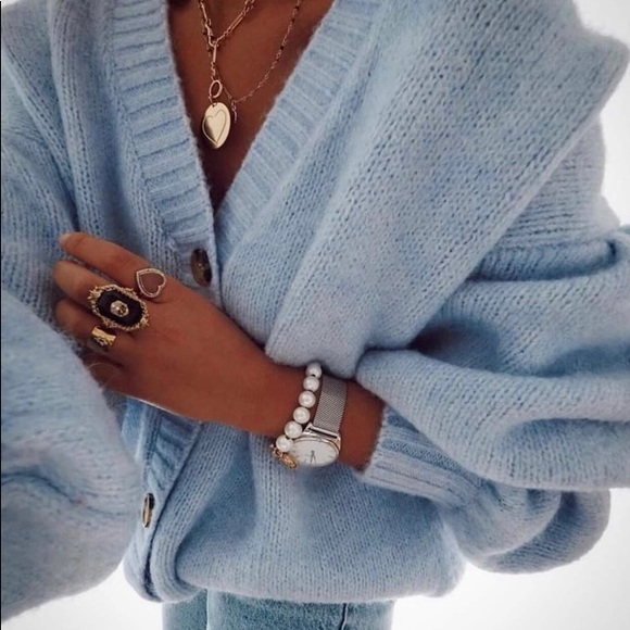 ZARA cardigan w / puffy sleeves - Picture 3 of 6